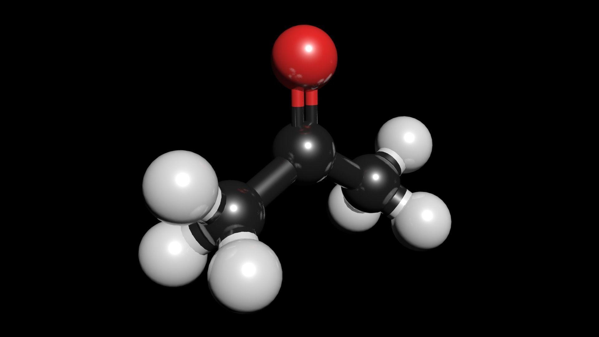 Acetone 3D Model C3H6O 3D model_2
