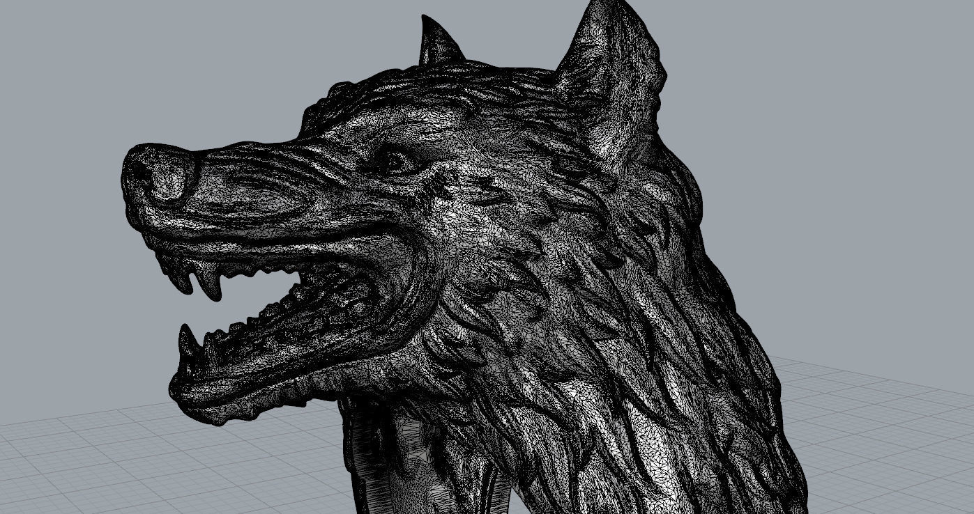Wolf ring 3D print model_7