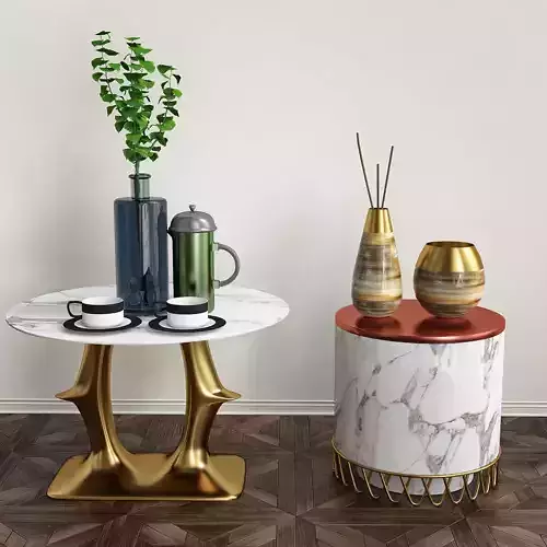 table with decor and flowers