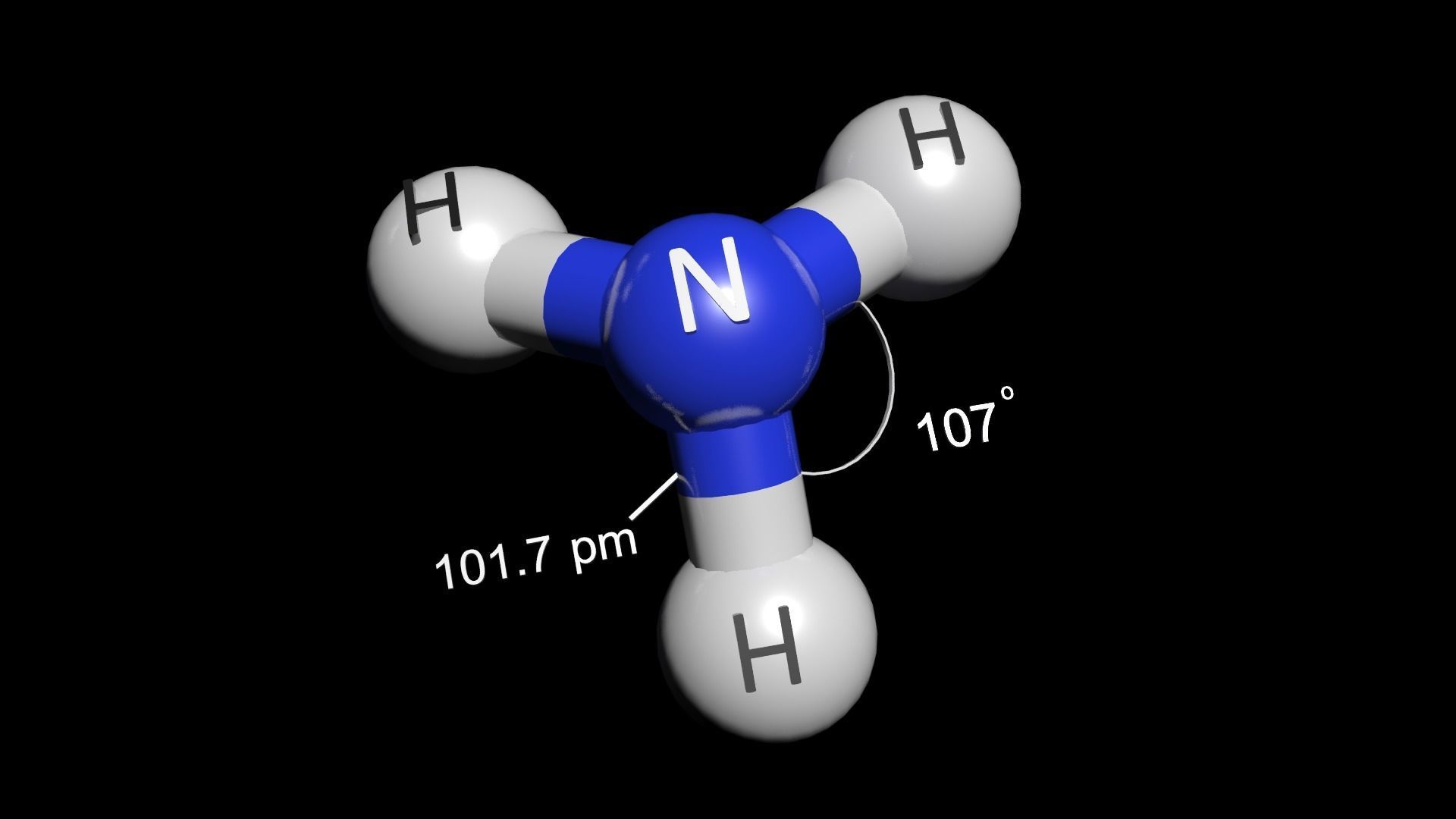 Ammonia 3D Model NH3 3D model_5