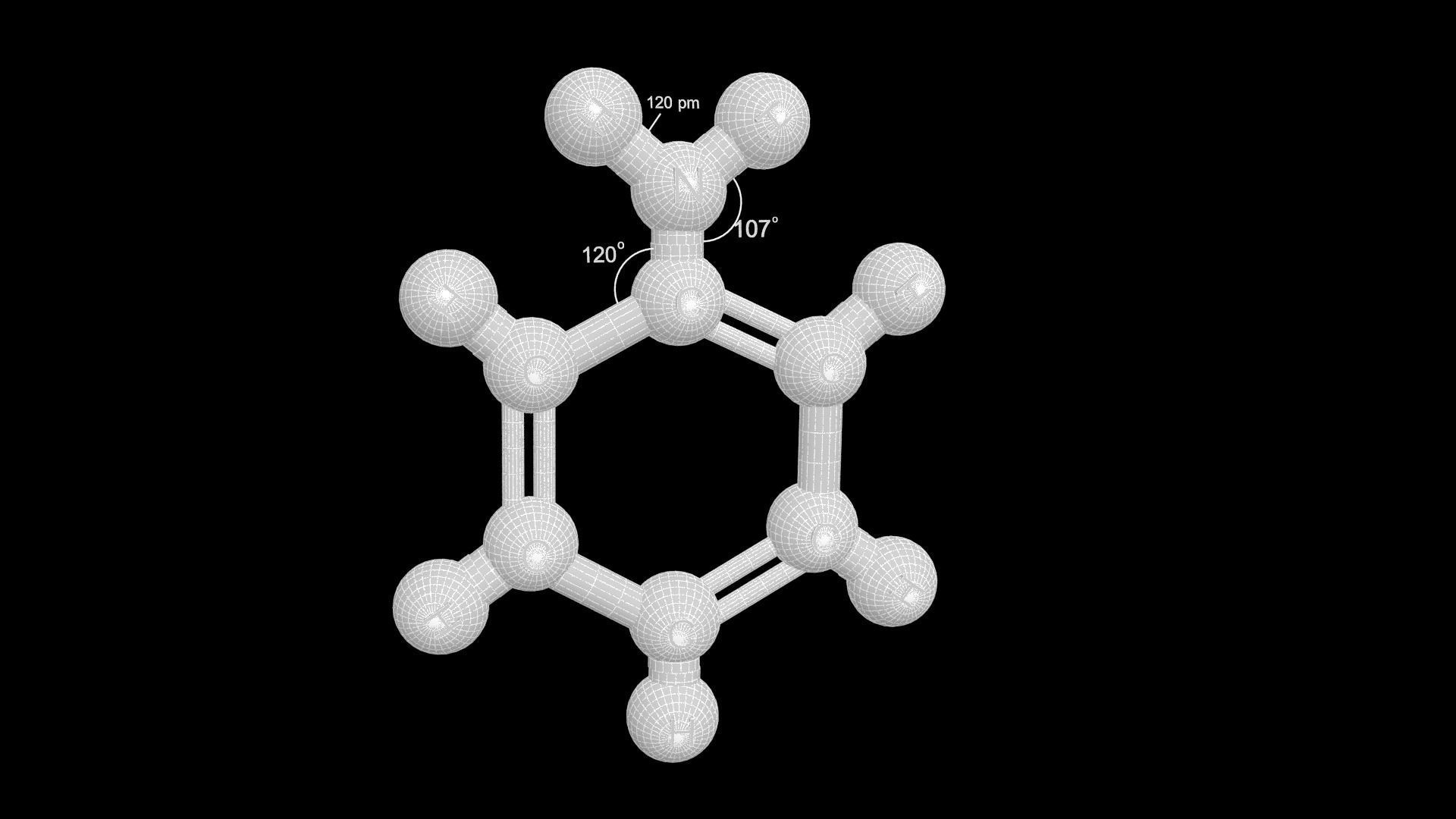 Aniline 3D Model C6H5NH2  3D model_5