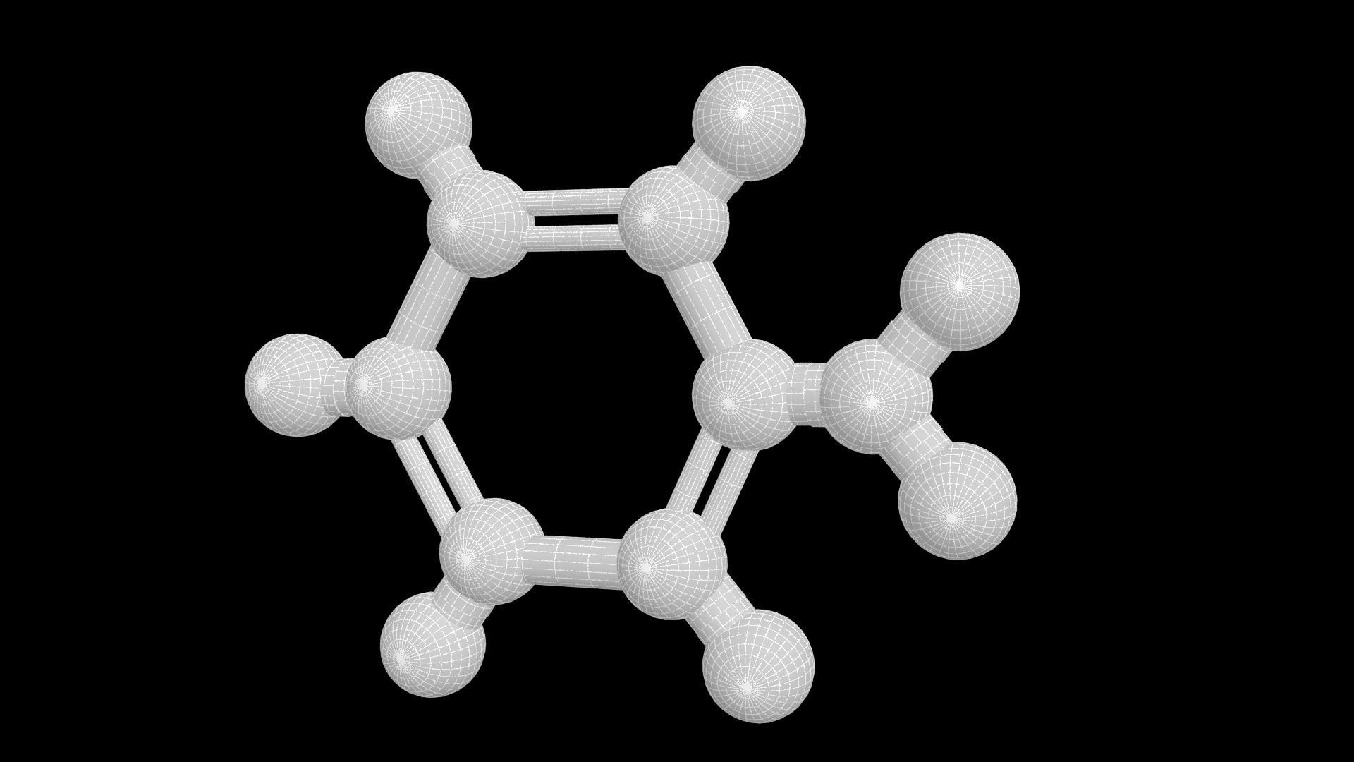 Aniline 3D Model C6H5NH2  3D model_3