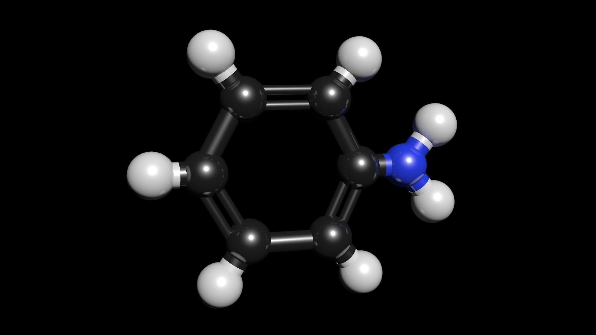 Aniline 3D Model C6H5NH2  3D model_1