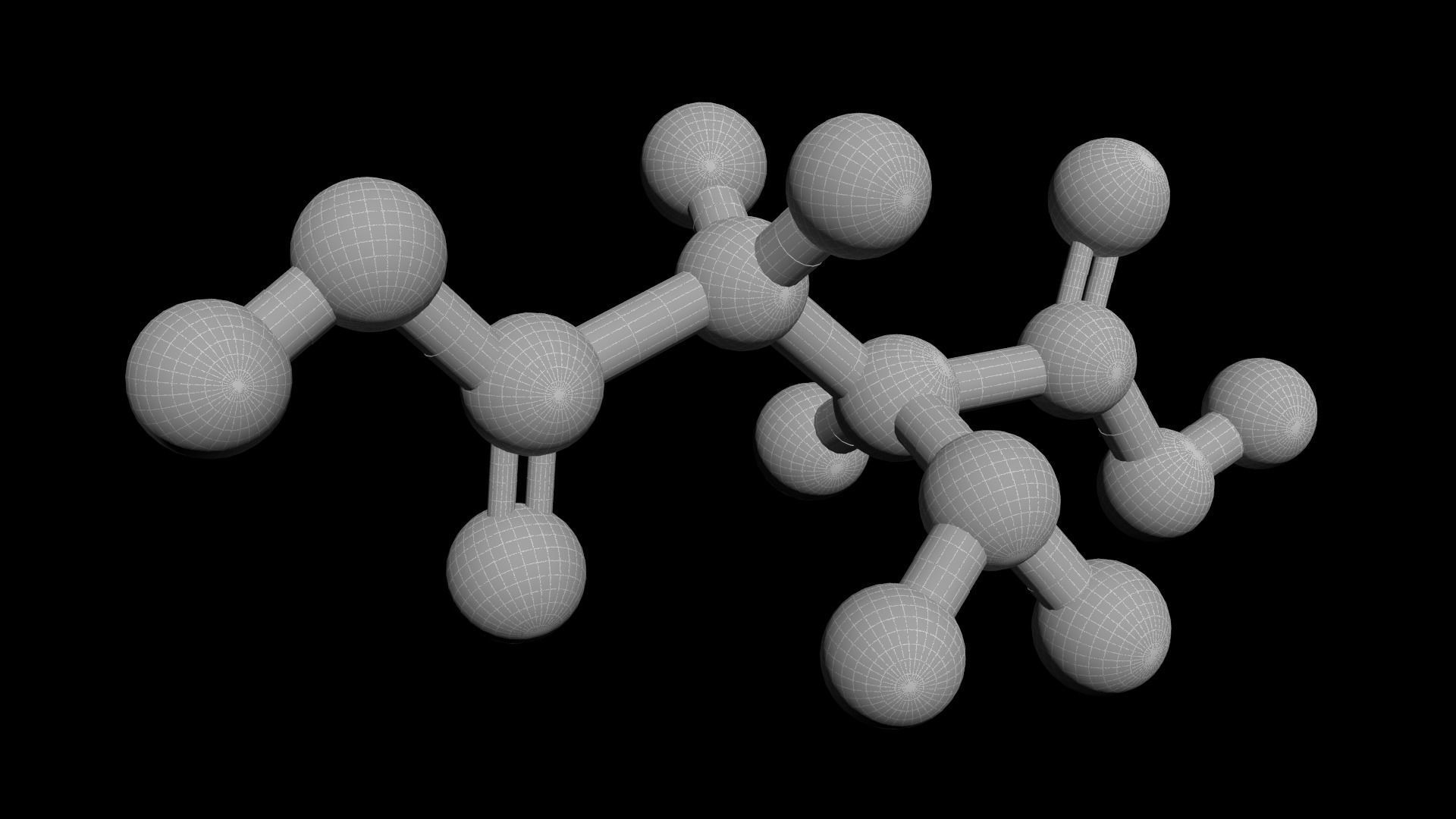 Aspartic acid 3D Model C4H7NO4 3D model_2