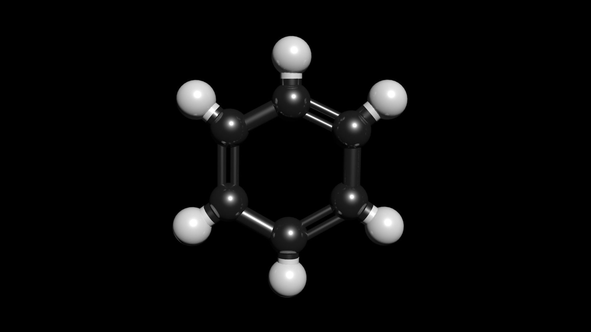 Benzene 3D Model C6H6 3D model_1