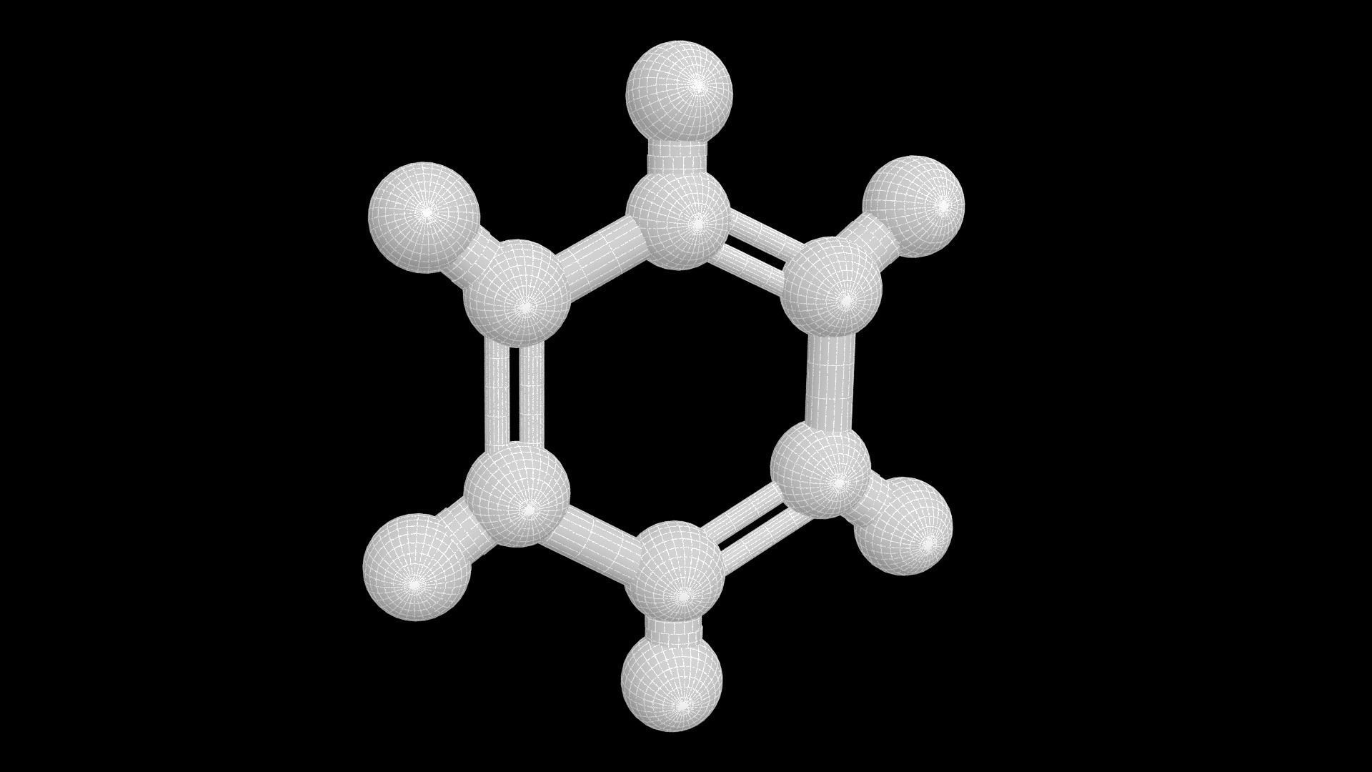  Benzene 3D Model C6H6 3D model_3