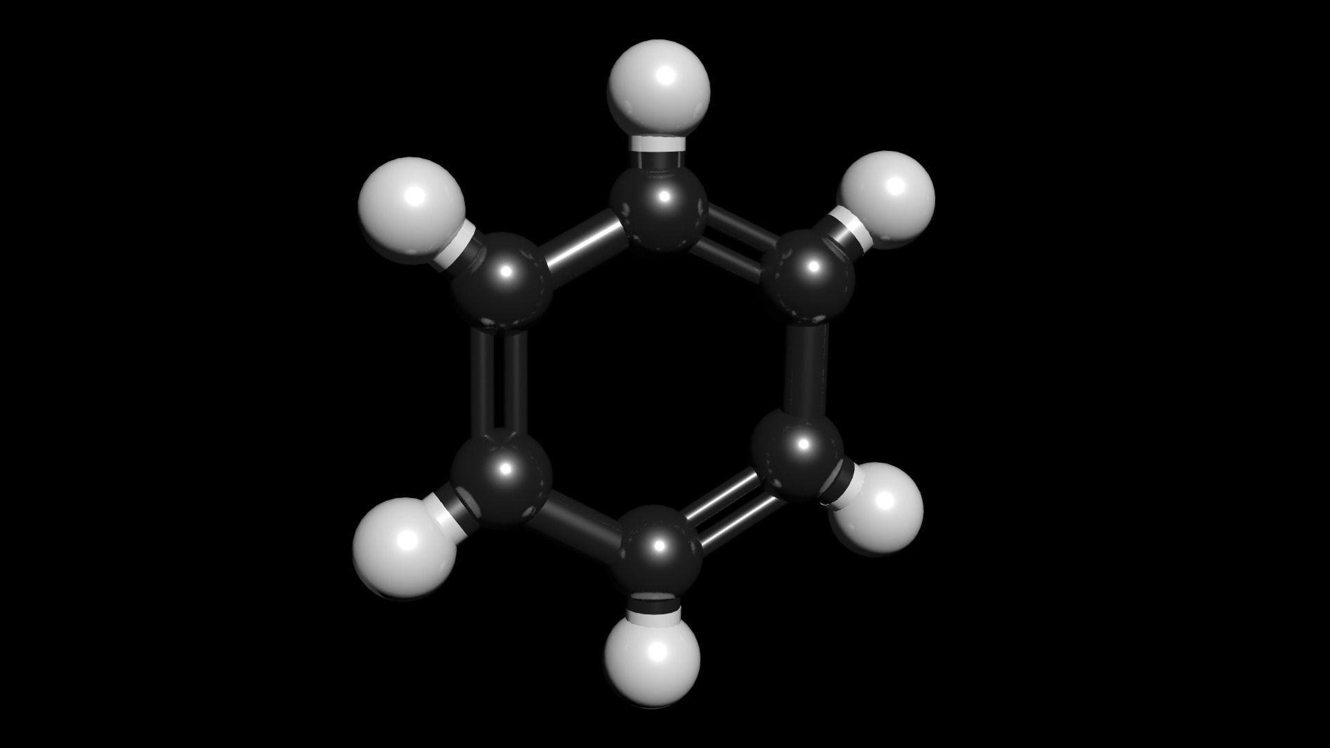  Benzene 3D Model C6H6 3D model_2