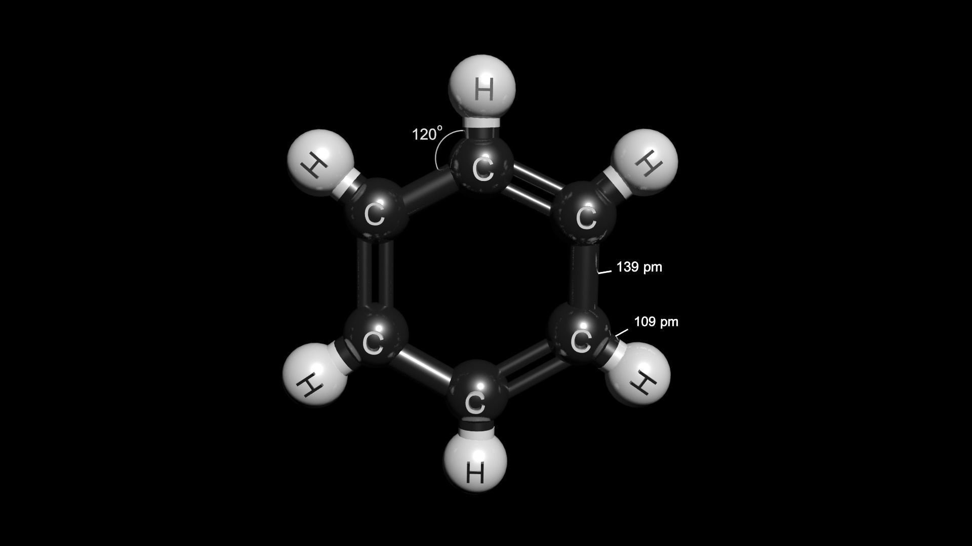 Benzene 3D Model C6H6 3D model_4