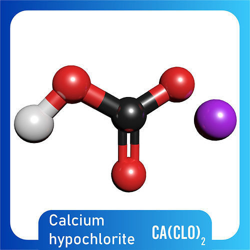 Bleaching Powder 3D Model Calcium hypochlorite Ca ClO2 3D model