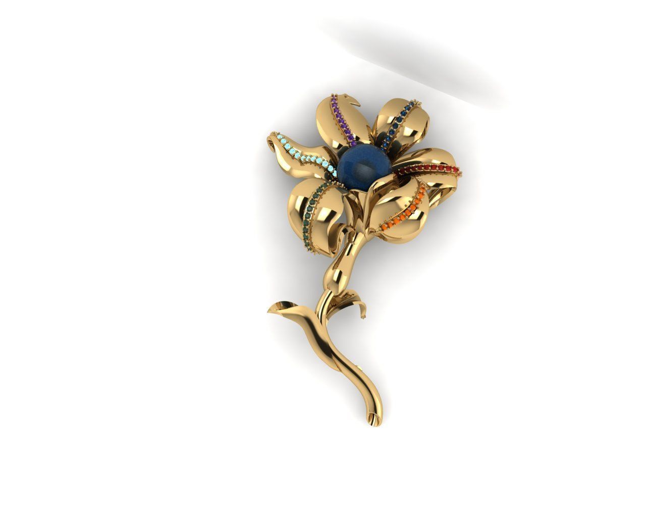 Flower pendant 3D printing model 3D print model_2