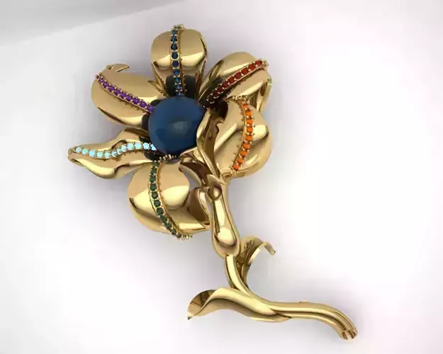 Flower pendant 3D printing model