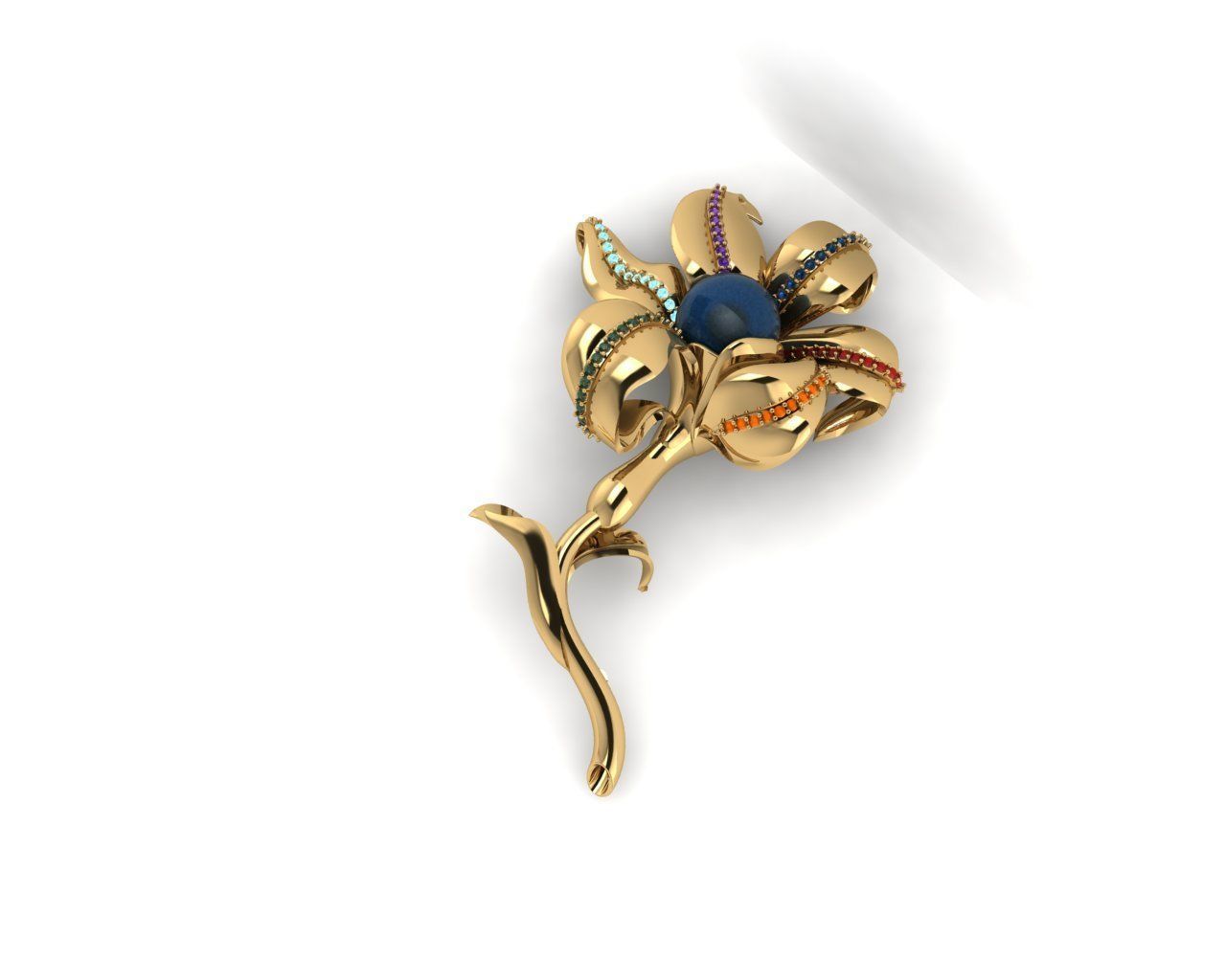 Flower pendant 3D printing model 3D print model_1