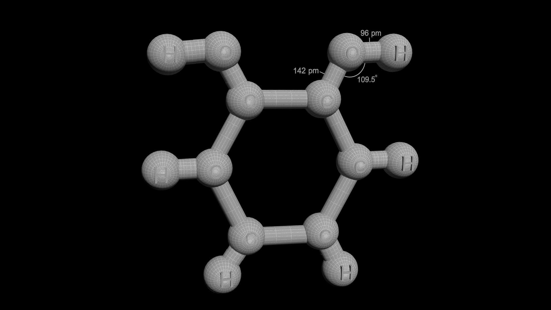 Catechol 3D Model C6H6O2 3D model_6