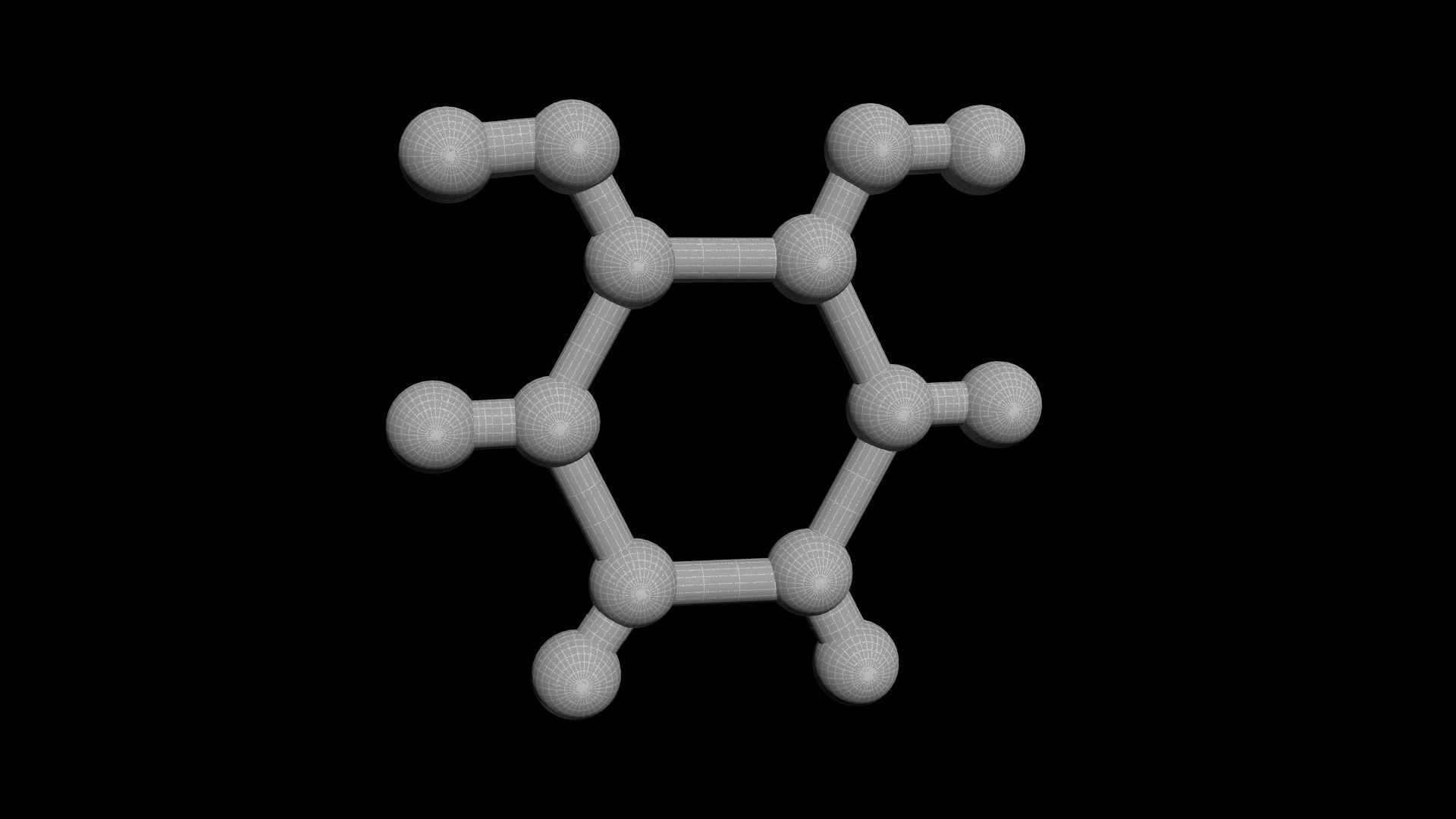 Catechol 3D Model C6H6O2 3D model_4
