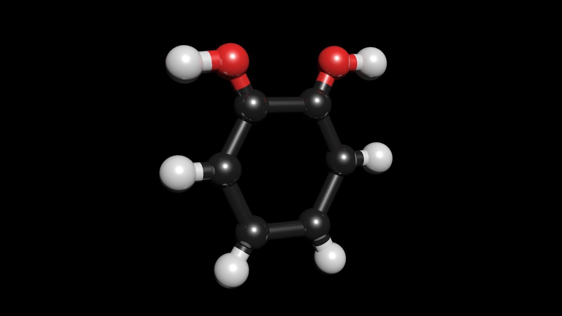 Catechol 3D Model C6H6O2 3D model_2