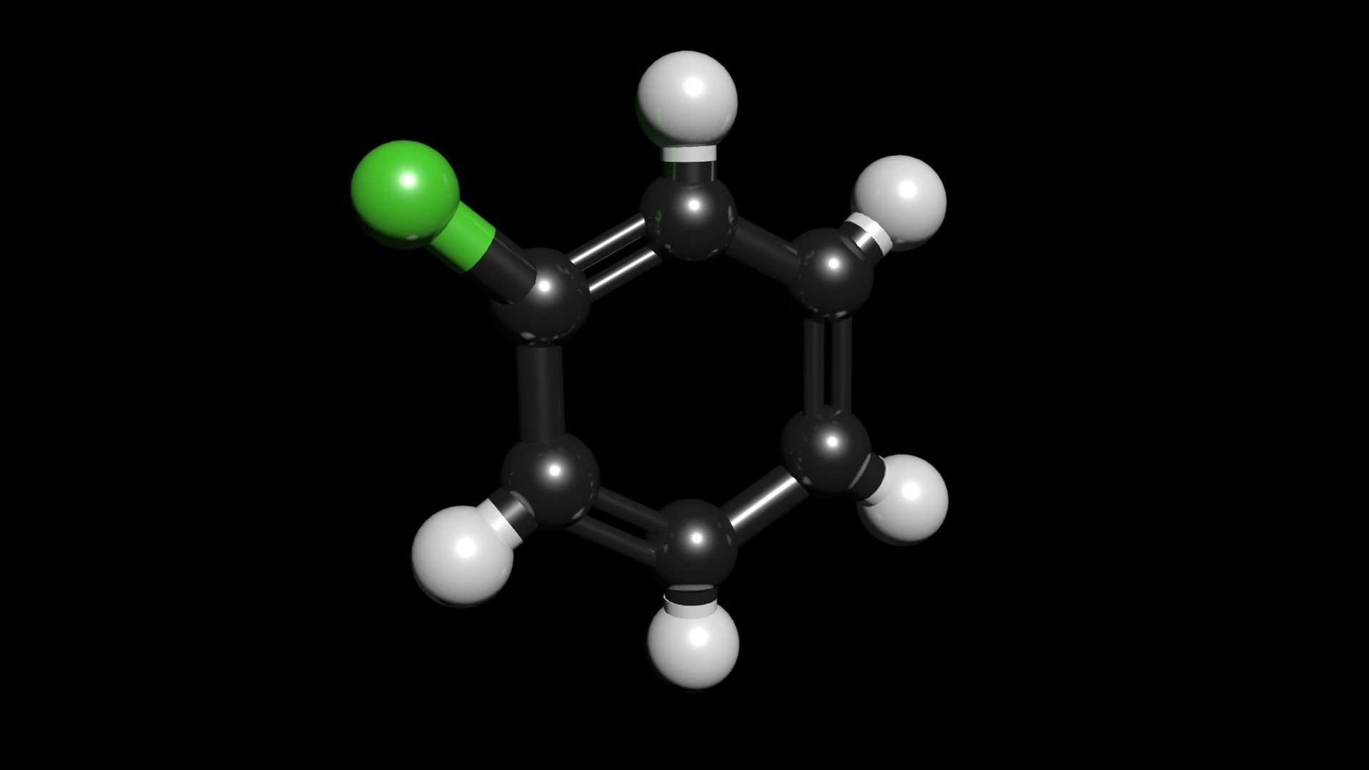 Chlorobenzene 3D Model C6H5Cl 3D model_3
