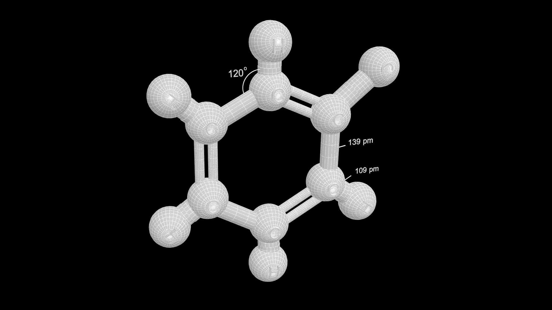 Chlorobenzene 3D Model C6H5Cl 3D model_6