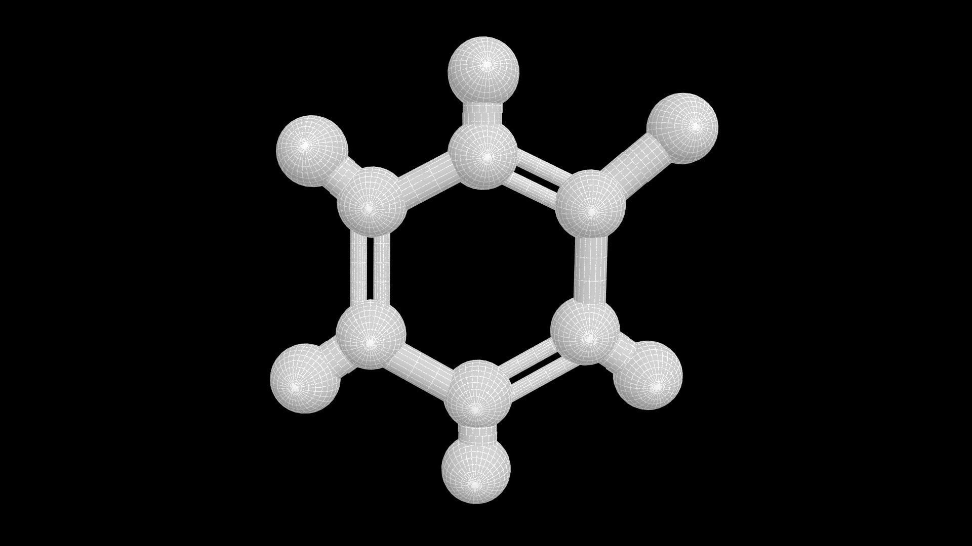 Chlorobenzene 3D Model C6H5Cl 3D model_4