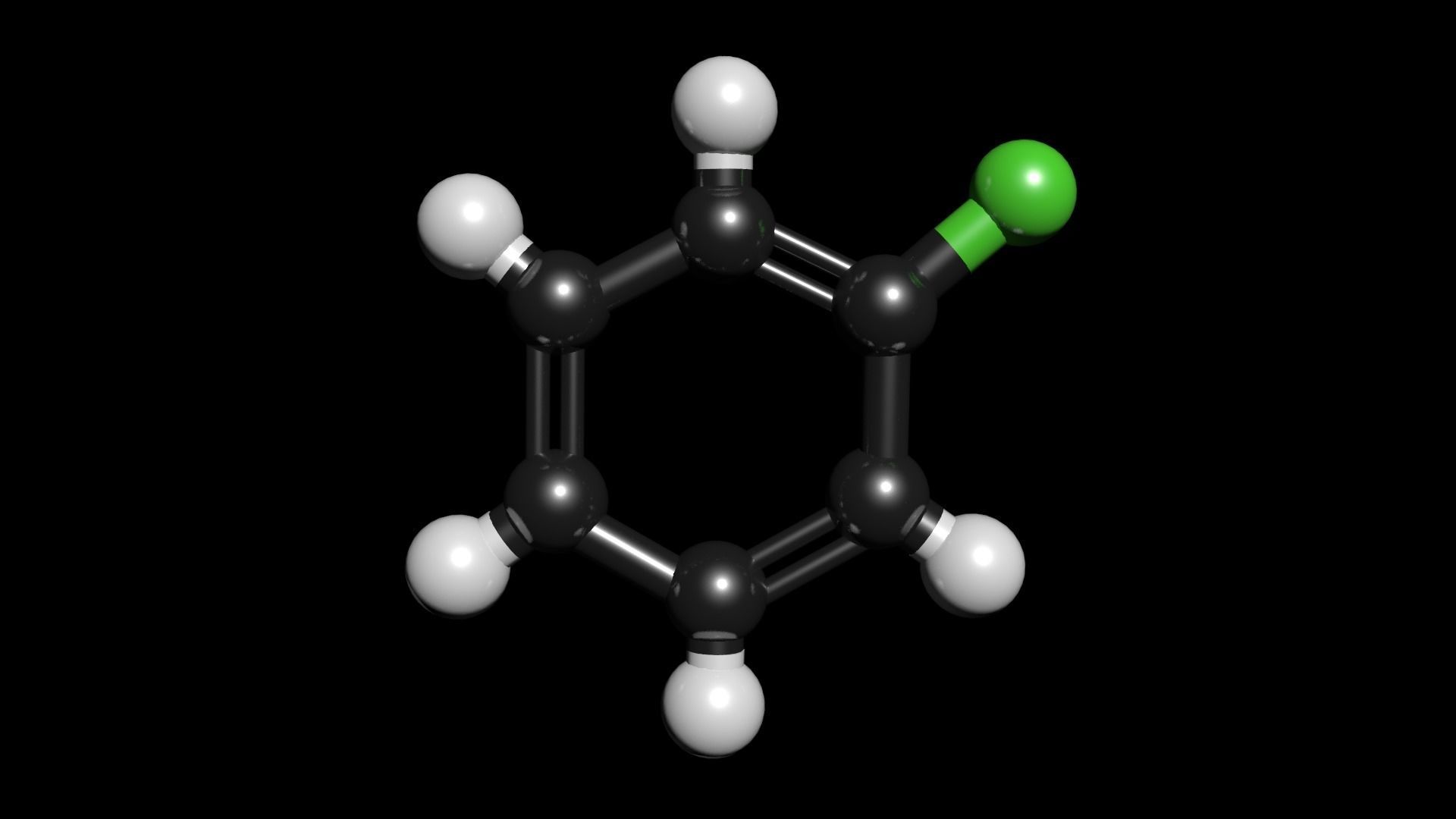 Chlorobenzene 3D Model C6H5Cl 3D model_1
