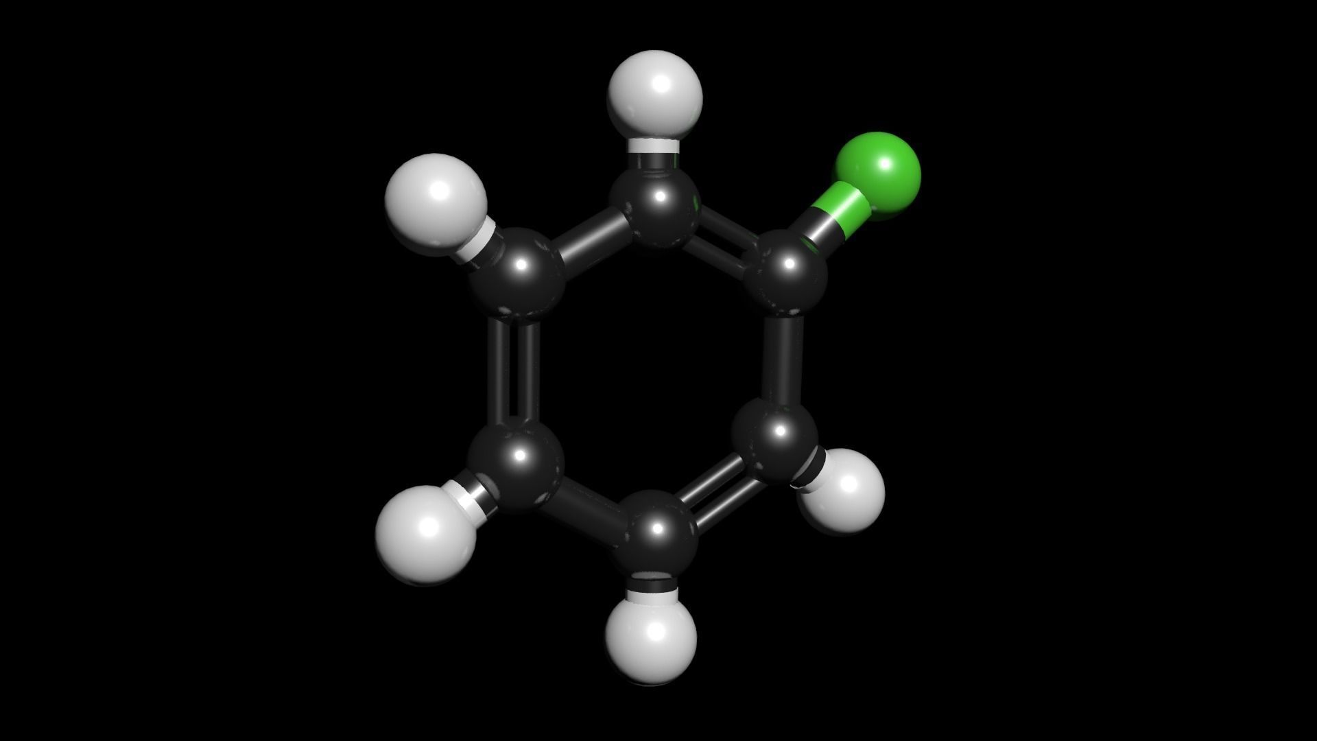 Chlorobenzene 3D Model C6H5Cl 3D model_2