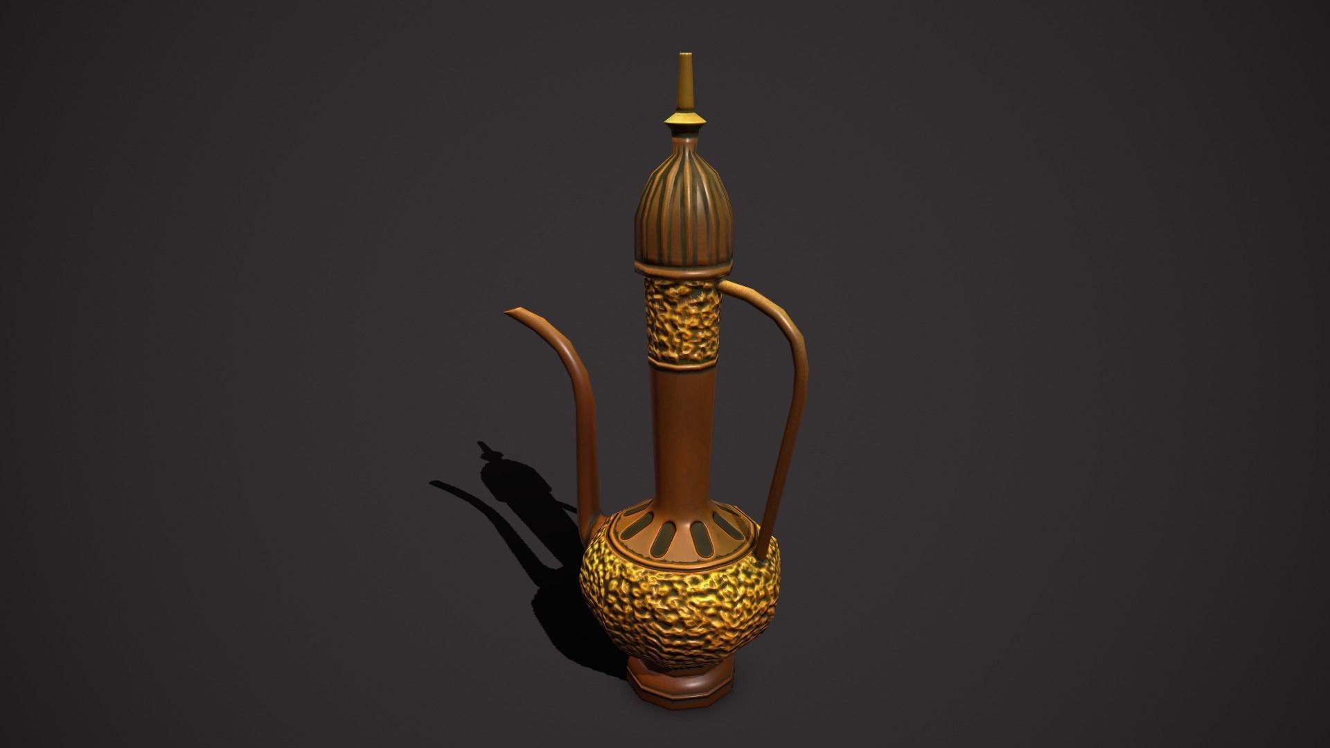 Magic kettle Low-poly 3D model_4