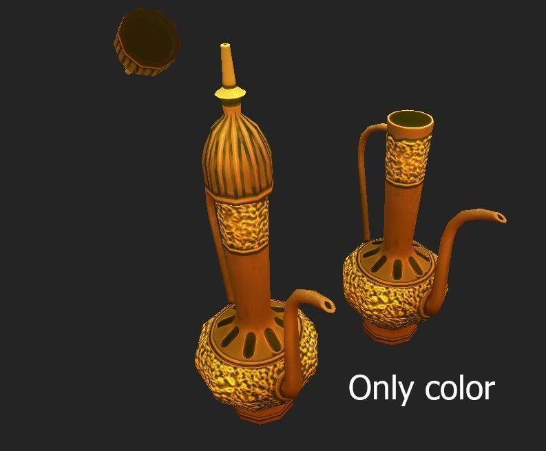 Magic kettle Low-poly 3D model_7