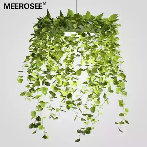 plants 5 hanging lamp with leaves hanging from it 3D model