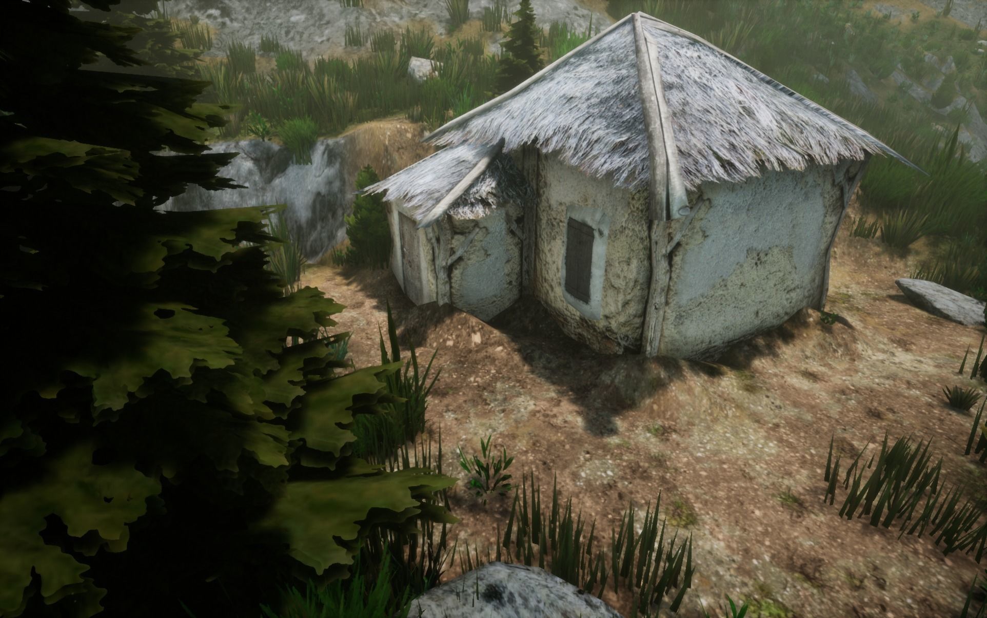 Little Thatched Village House - Low Poly - Game Ready Low-poly 3D model_4