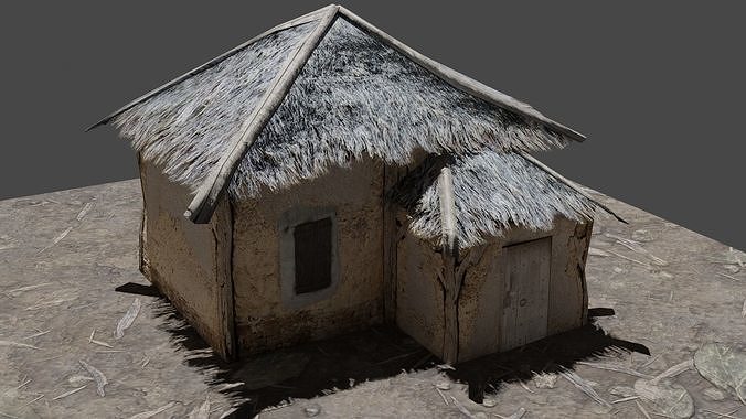 Little Thatched Village House - Low Poly - Game Ready Low-poly 3D model