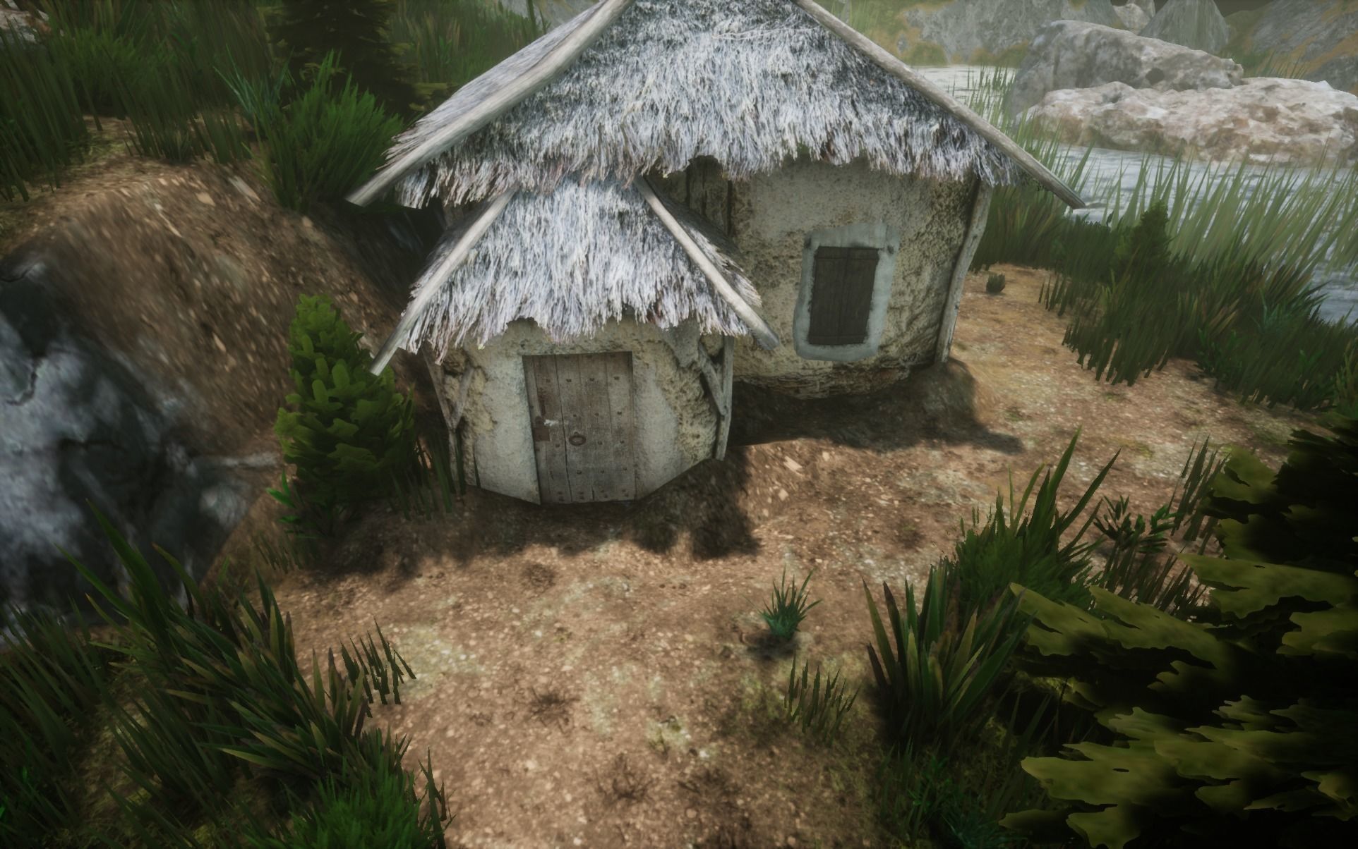 Little Thatched Village House - Low Poly - Game Ready Low-poly 3D model_1