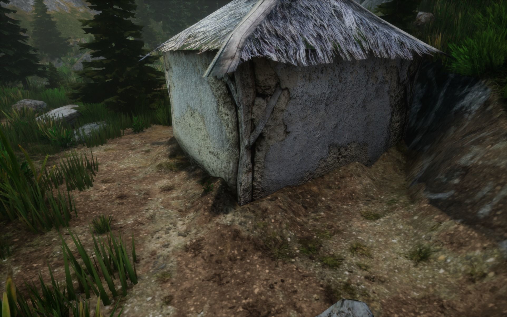 Little Thatched Village House - Low Poly - Game Ready Low-poly 3D model_3