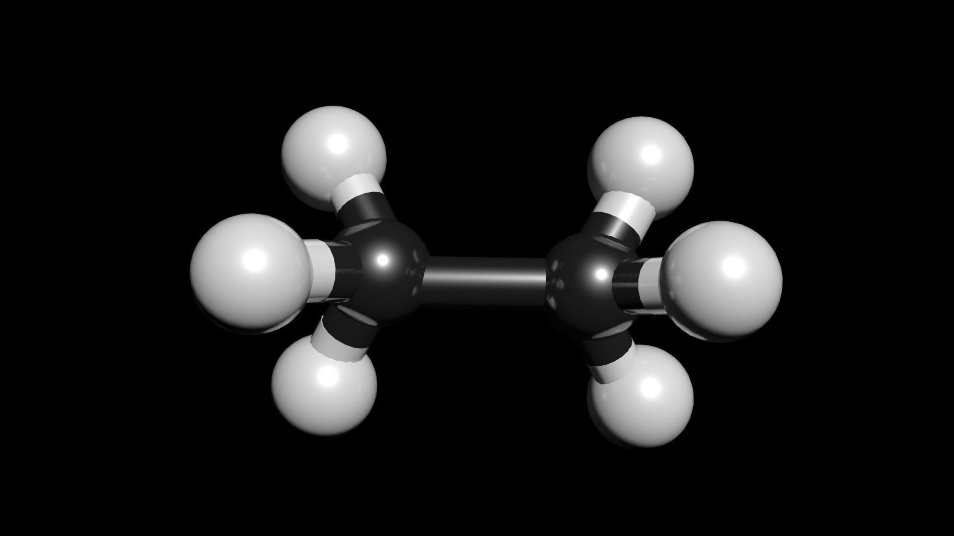 Ethane 3D Model C2H6  3D model_4