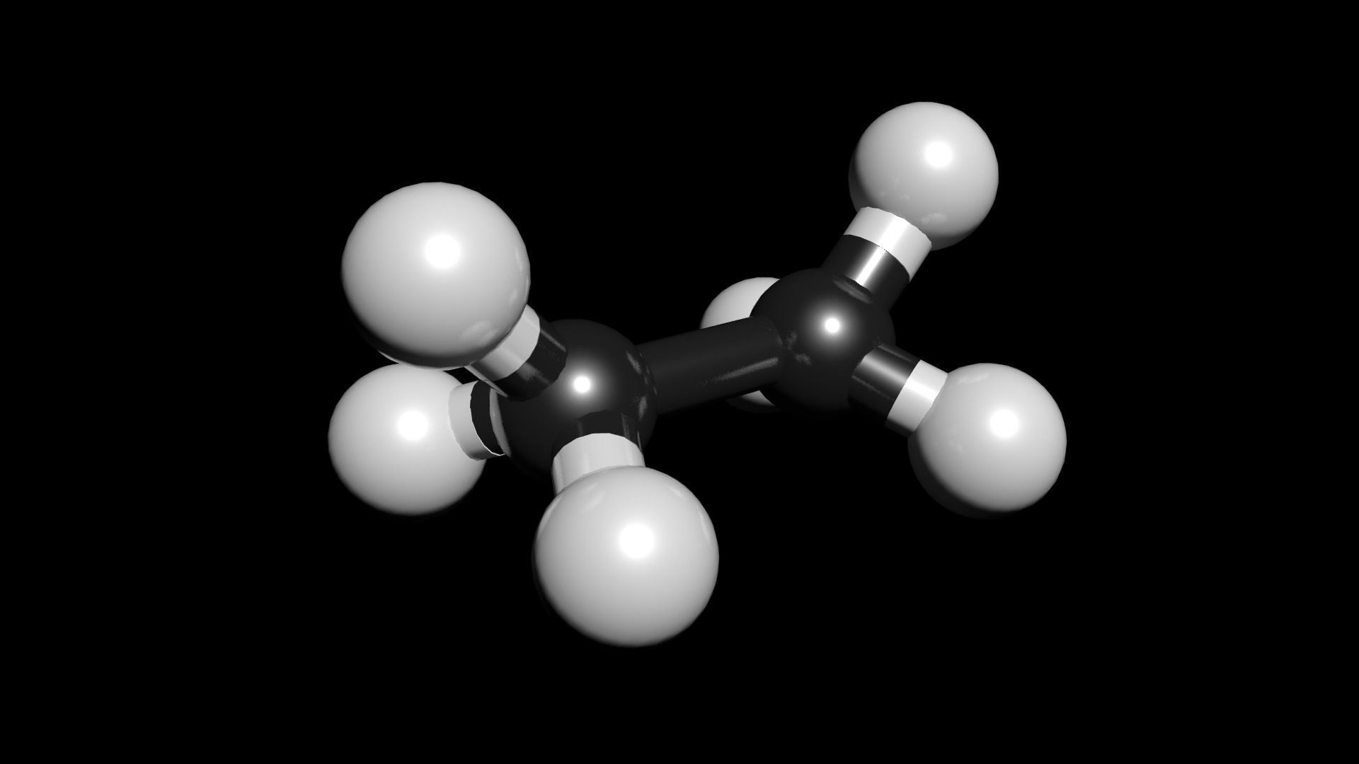 Ethane 3D Model C2H6  3D model_2