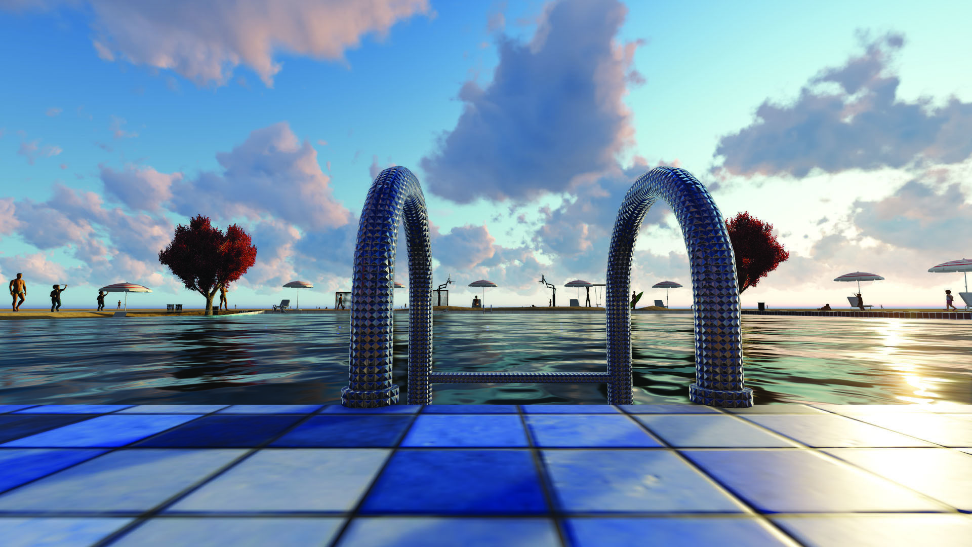Swimming Pool 3D model_1