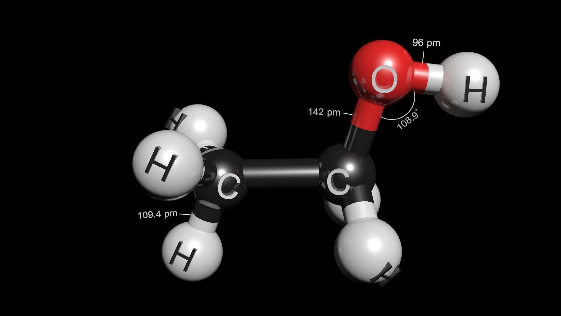 Ethanol 3D Model C2H5OH 3D model_5