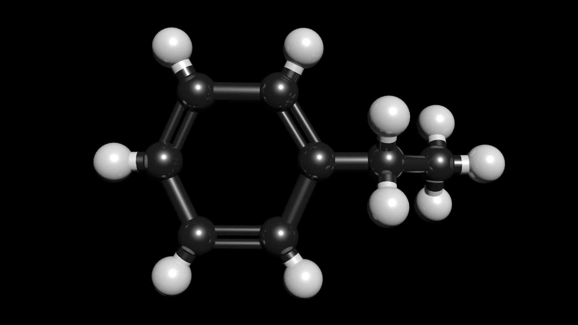 Ethylbenzene 3D Model C8H10 3D model_3