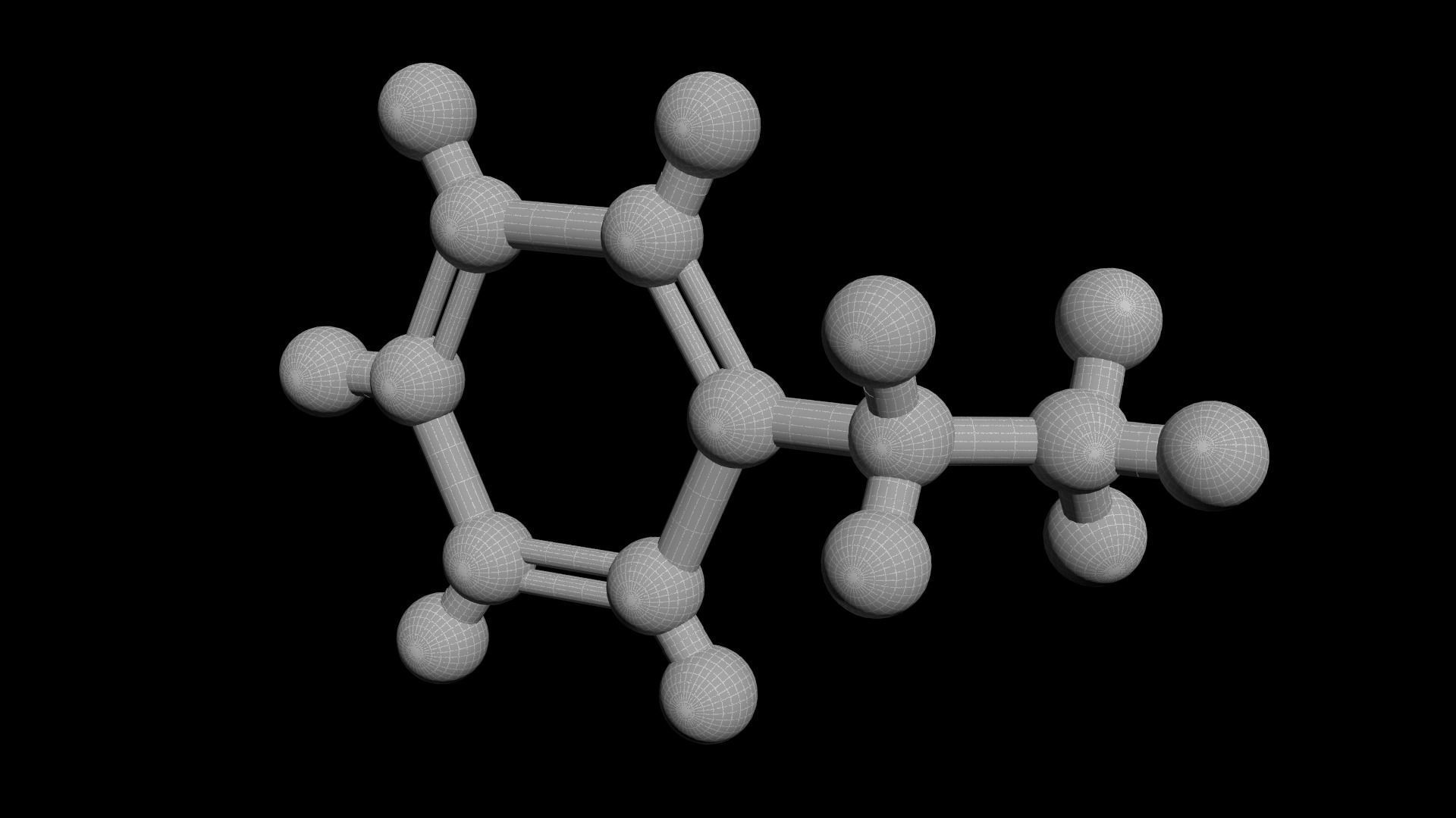 Ethylbenzene 3D Model C8H10 3D model_4