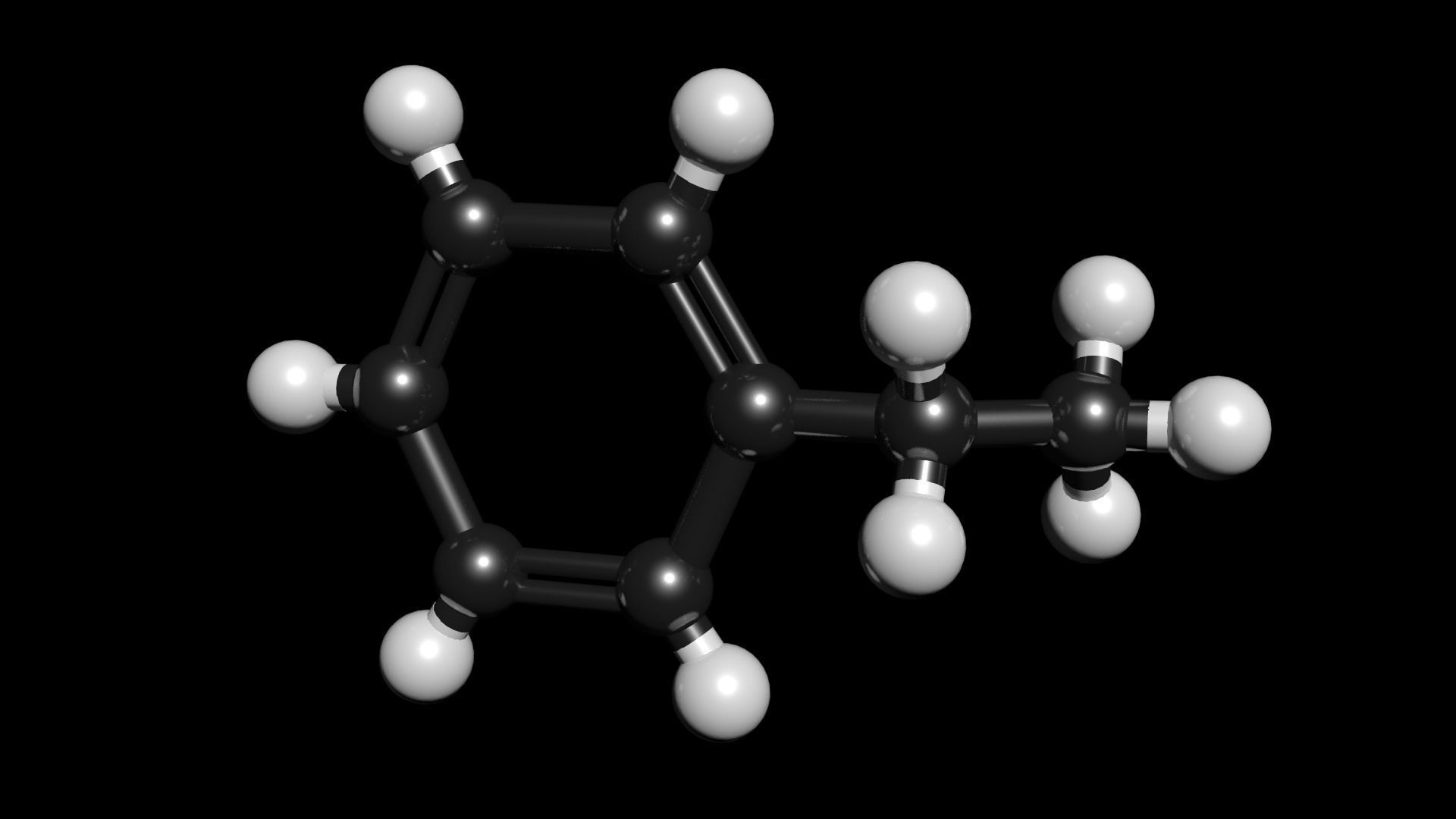 Ethylbenzene 3D Model C8H10 3D model_1