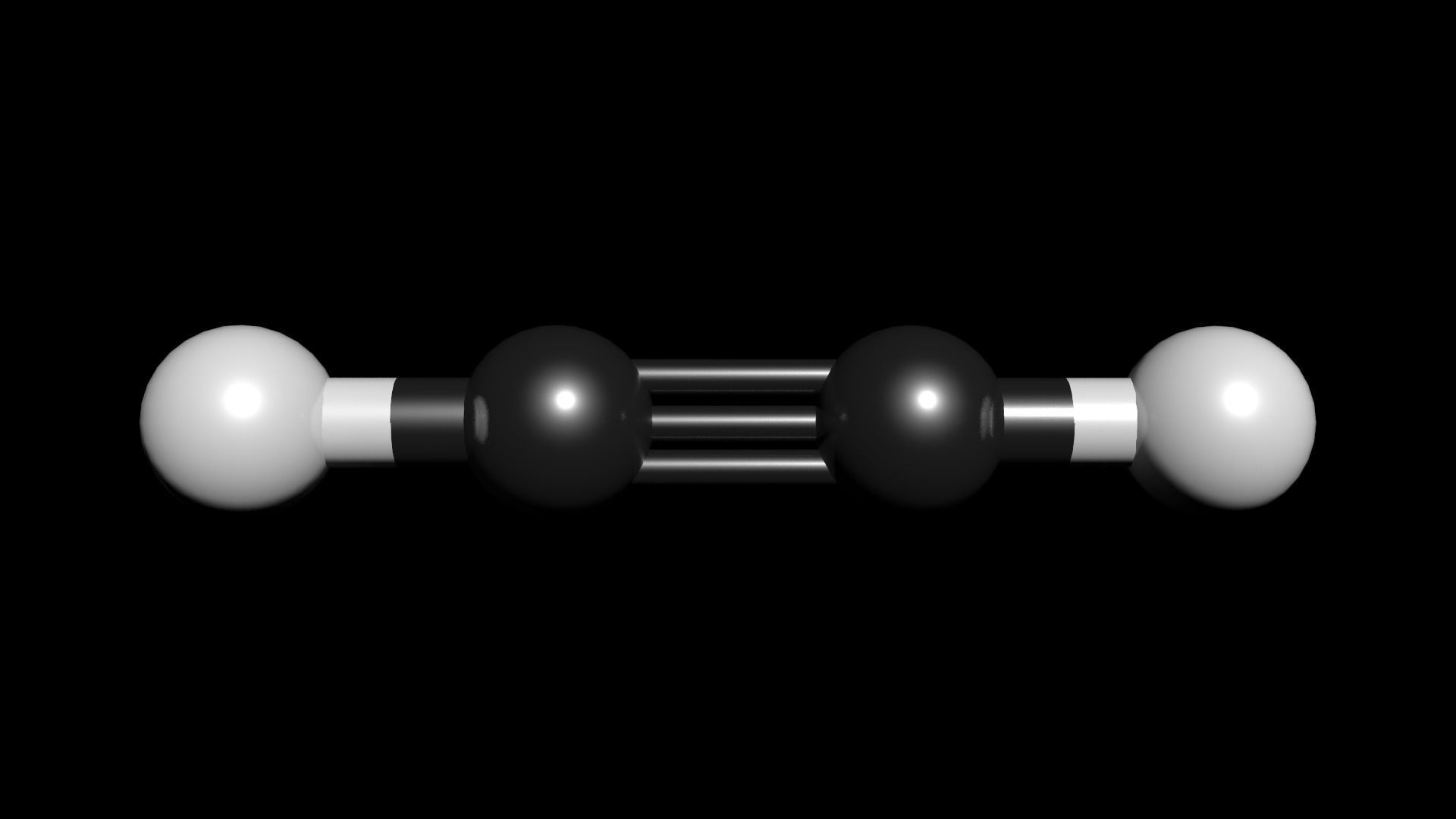ethyne 3D Model C2H2  Free 3D model_1