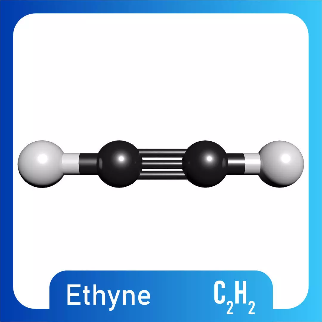 ethyne 3D Model C2H2  Free 3D model_0