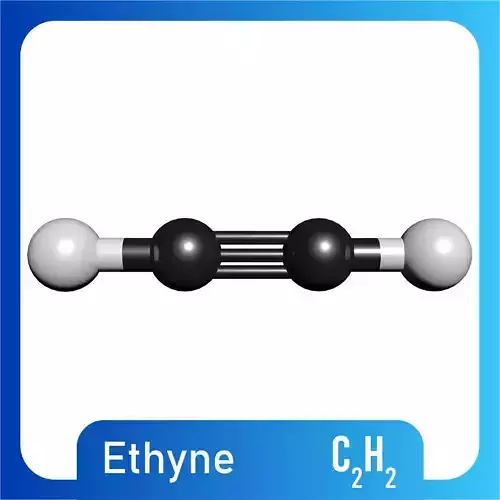 ethyne 3D Model C2H2  Free 3D model
