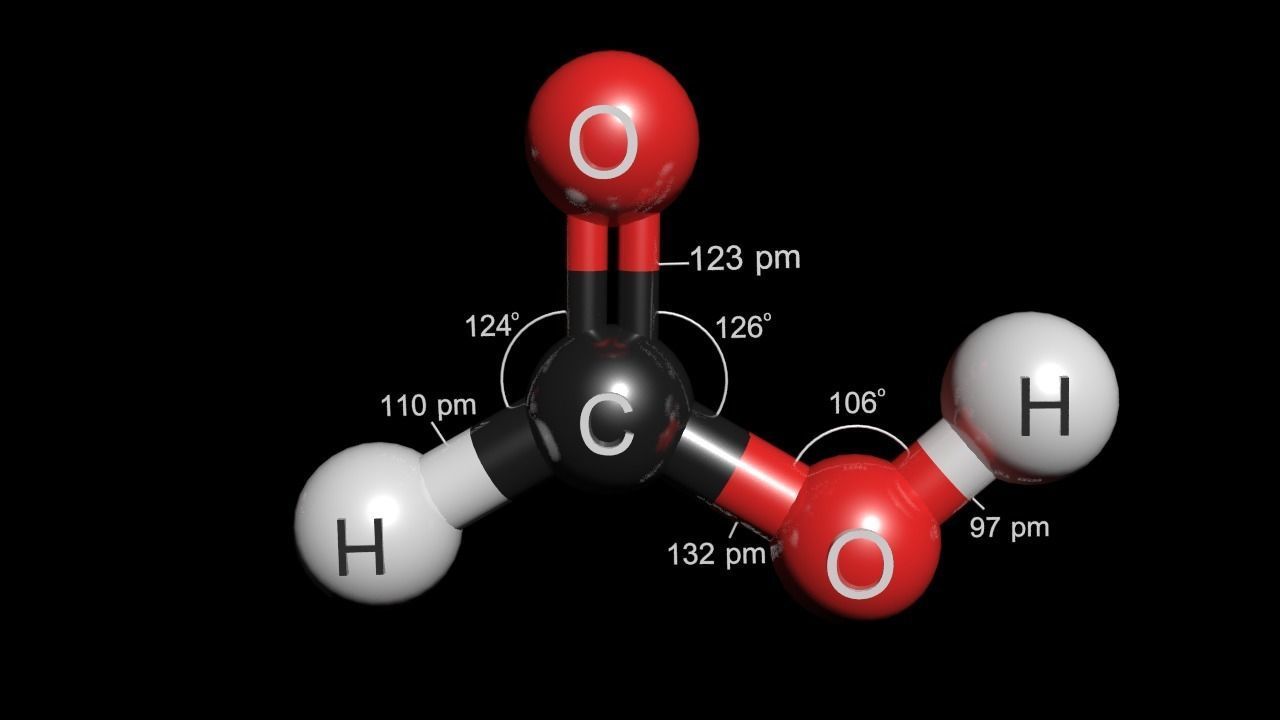 Formic Acid 3D Model CH2O2 Free 3D model_5
