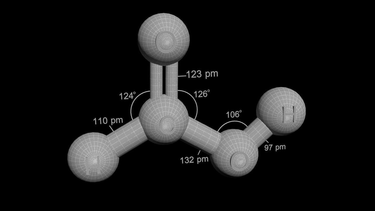 Formic Acid 3D Model CH2O2 Free 3D model_6