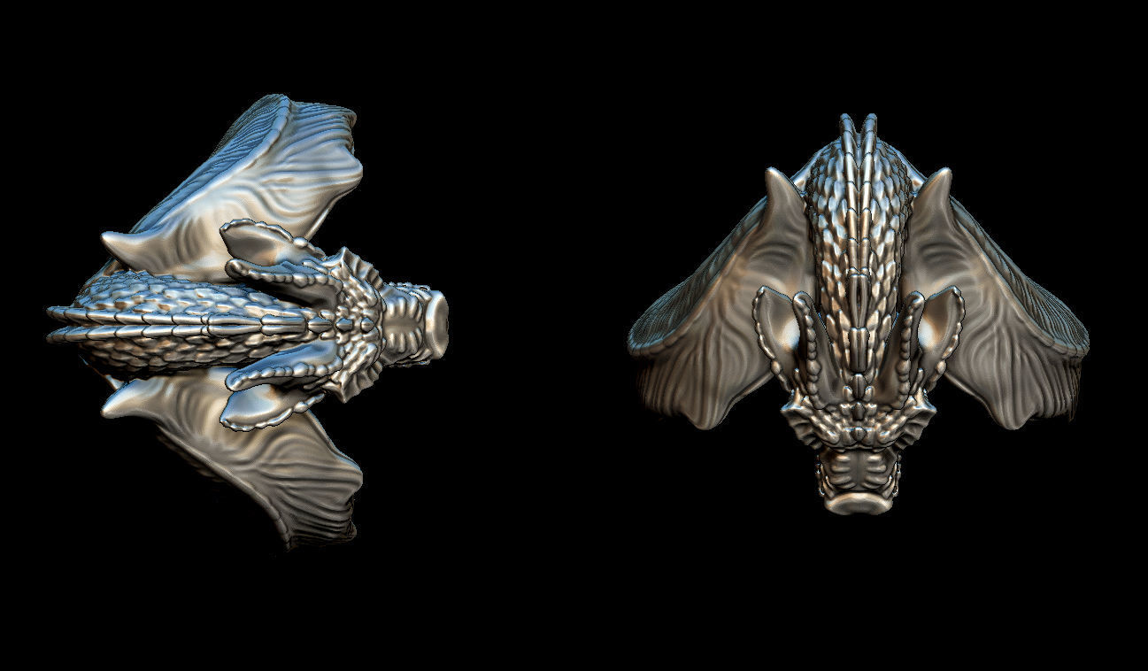 Dragon ring 3D print model_6