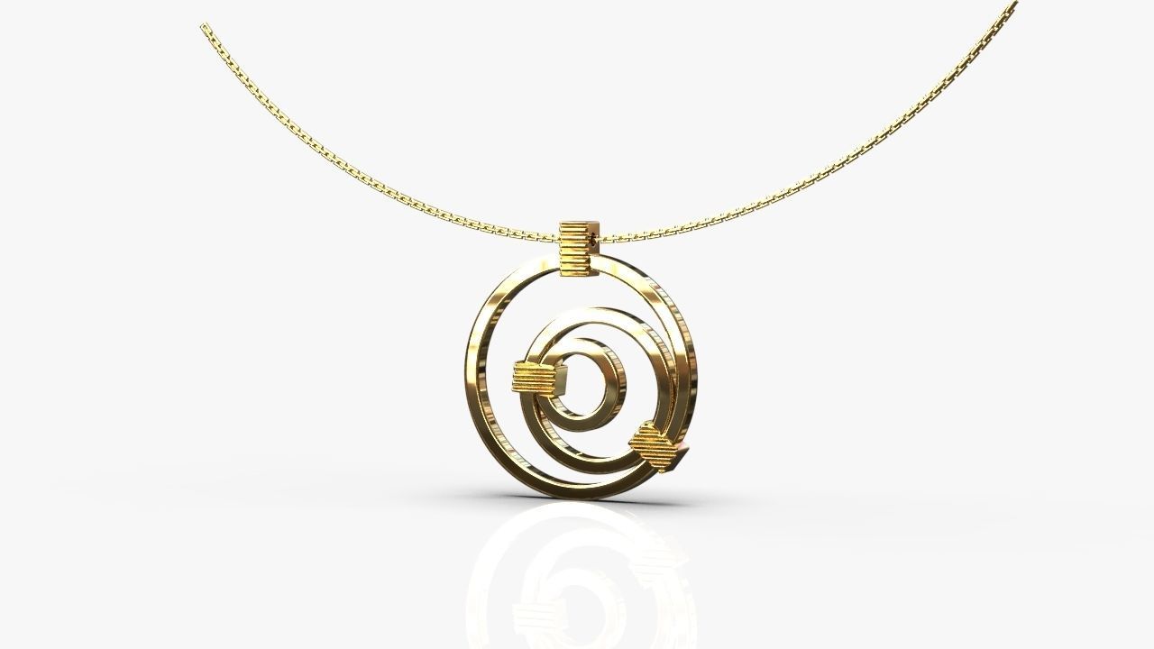 Modern pendant 3D print model_1