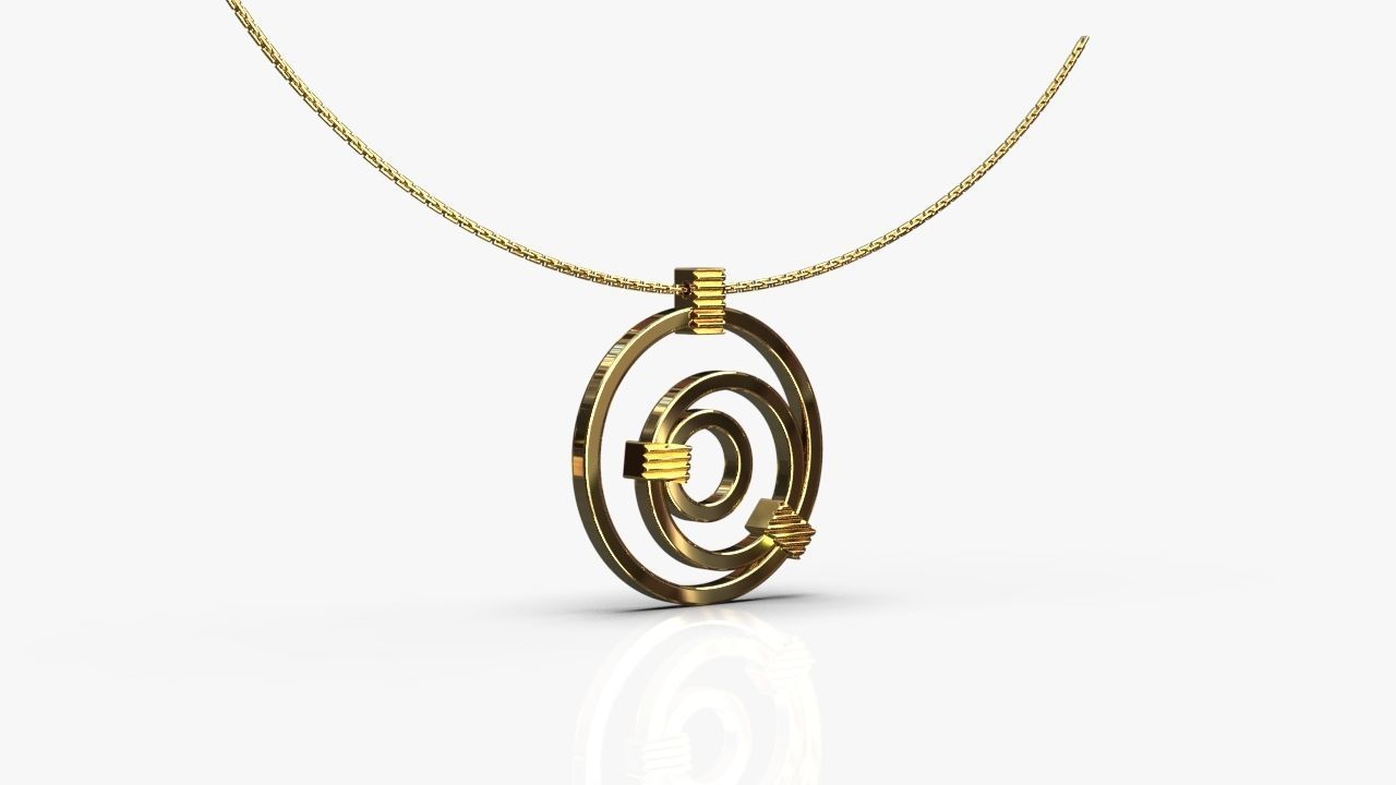 Modern pendant 3D print model_2