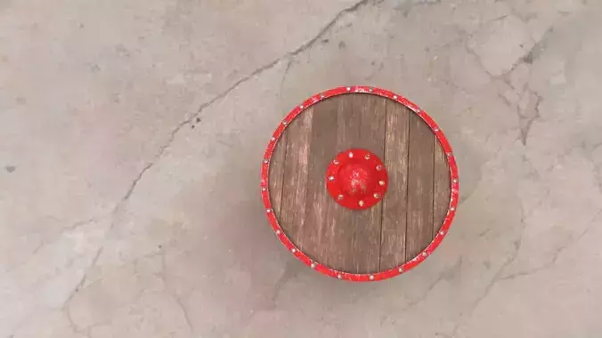 shield wooden in sky Free 3D model