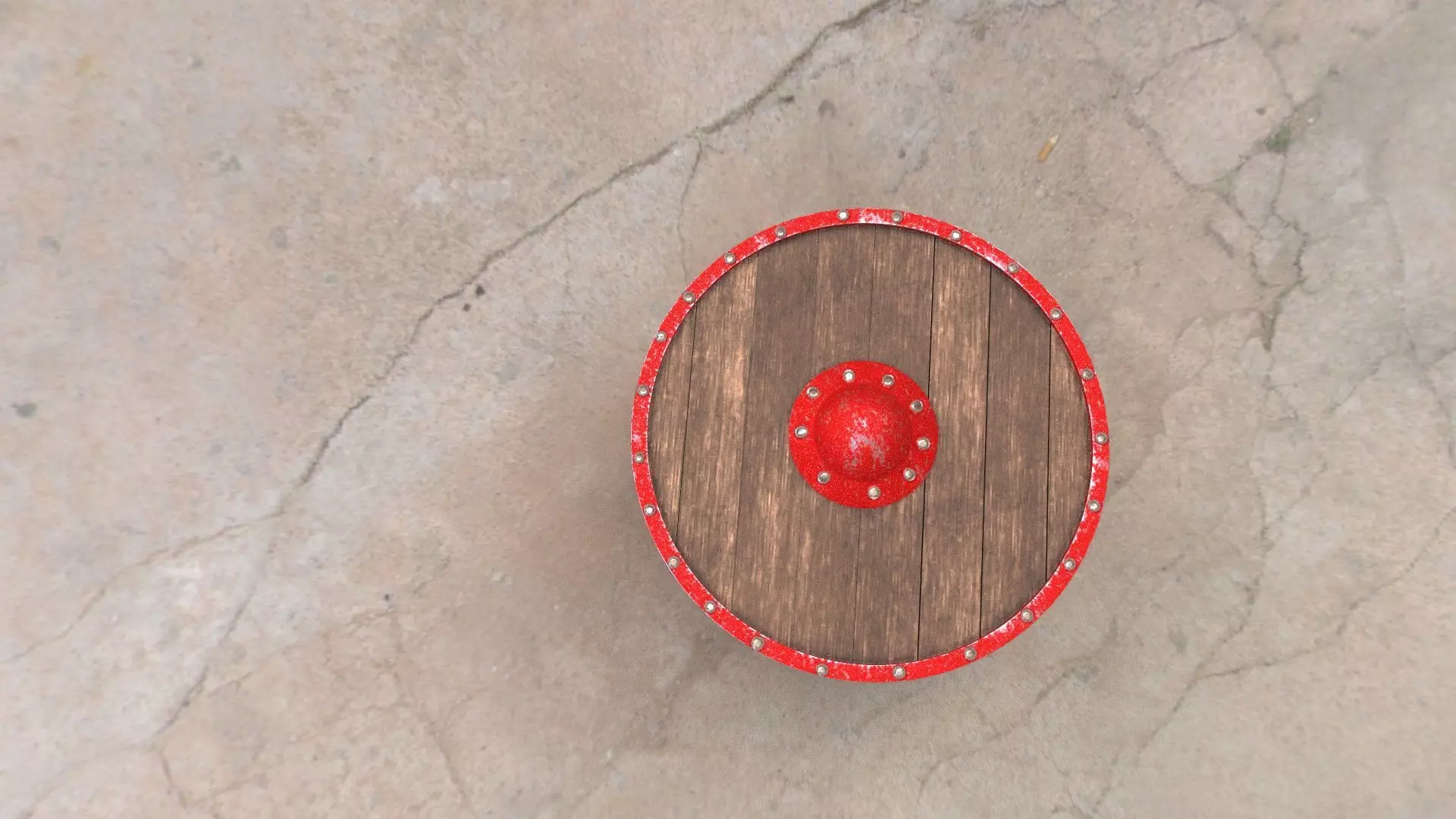shield wooden in sky Free 3D model