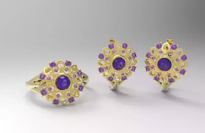 Titanic sapphire set