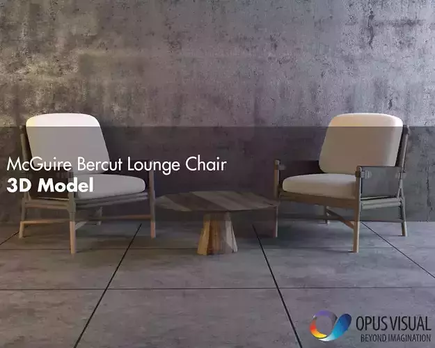 McGuire Bercut Lounge Chair 3 Fabric Version